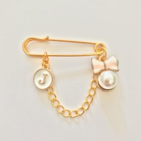 Nadel mit 2 Charms, gold