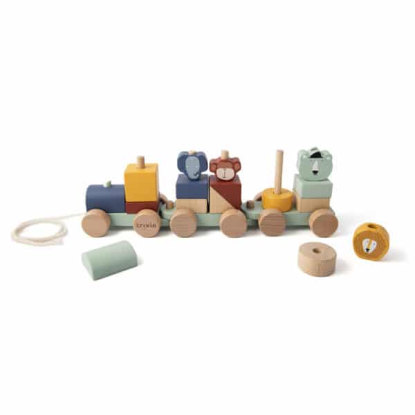 Trixie Baby Holzzug Eisenbahn aus Holz, bunt
