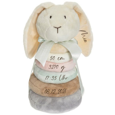 Teddykompaniet Stoff Stapelturm Hase, Kuscheltier, Kuschelstapelturm