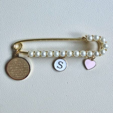 Perlenpin Anstecknadel mit 3 charms