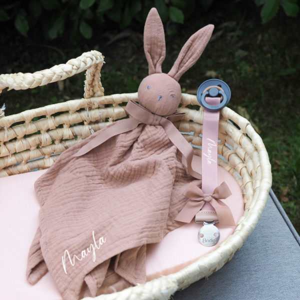 Elodie Details Schmusetuch Blinkie Cleo und Schnullerband, soft terracotta