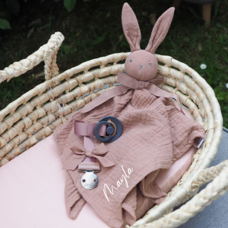 Elodie Details Schmusetuch Blinkie Cleo und Schnullerband, soft terracotta
