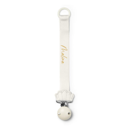 Elodie Details Schnullerband mit Holzdetail Vanilla White